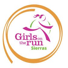 Girls on the Run Sierras logo, colors are orange, pink and green